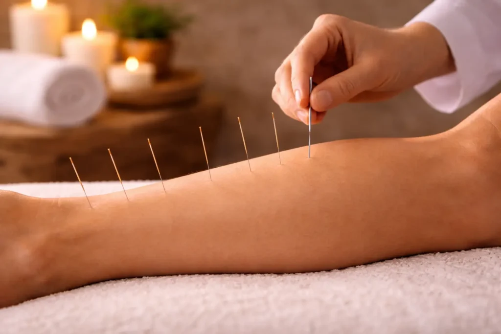 Tui Na manual therapy and acupuncture treatments used for musculoskeletal care and pain management